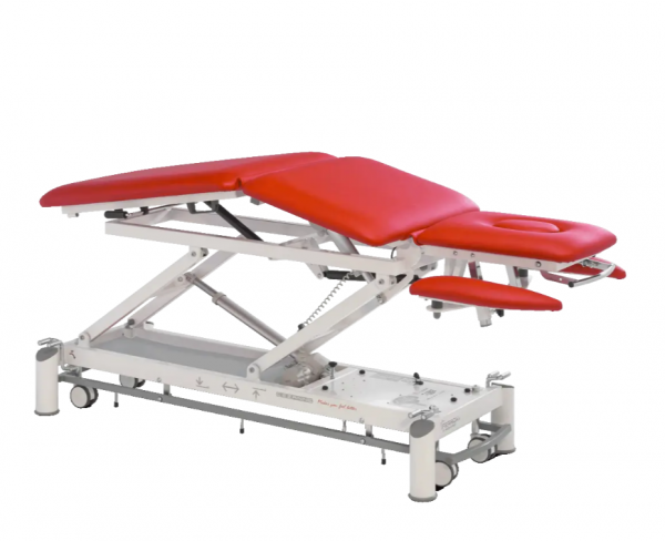 CEZANNE PRO electric stretcher: 5 sections, with electric height and kyphosis adjustment. Rapid elevation in 43 seconds CEZANNE PRO electric stretcher: 5 sections, with electric height and kyphosis adjustment. Rapid elevation in 43 seconds